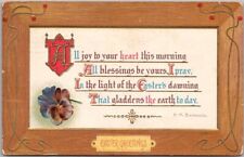 Vintage 1909 EASTER GREETINGS Postcard 