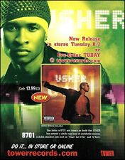 Usher 8701 Tower Records album advertisement 2001 R&B Singer 8 x 11 ad print picture