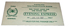 JULY 1987 TIOGA CENTRAL EVENING EXPRESS TICKET  picture