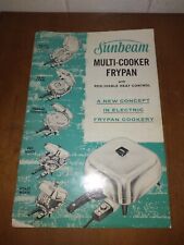 Rare Vintage 1950s Sunbeam  Multi-cooker Frypan instructions and Recipes BOOK  picture