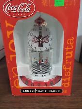 COCA-COLA Clock 2001 Anniversary Dome with Rotating Diner & Couples picture