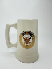 Vintage Rare United States Navy Seabees Coffee Mug Full Speed Ahead picture