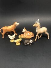 Fontanini Farm Animals Cows Cat Duck Chicken Nativity Figures Set of 6 Italy picture