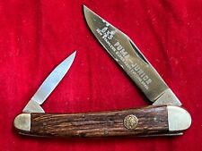 Vintage PUMA Junior #835 Etch Blade 2 Blade Wood Handle Pocket Knife R523 picture