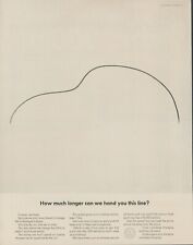 1964 VW Volkswagen Shape How Much Longer Hand You This Line Vintage Print Ad LO3 picture
