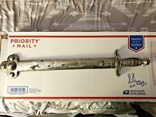 Antique Odd Fellowes IOOF Ceremonial Sword & Scabbard MC Lilley Co.17inch Blade picture