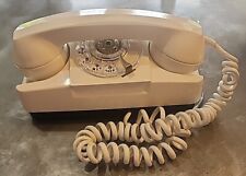 Vintage GTE AE automatic Electric White Rotary Phone Telephone - Tested & Works picture