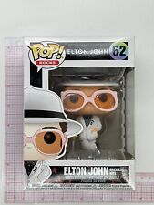 Funko POP Elton John (Greatest Hits) #62 Figure White Hat Cane SEE PICS B01 picture