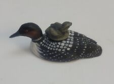 Loon Duck and Duckling Miniature Figurine The Hadley Collection Minnesota As Is picture