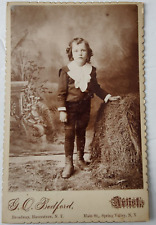 Vintage Cabinet Card Young Boy by G.O. Bedford in Spring Valley, New York picture
