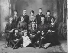FAMILY PORTRAIT Edwardian 8 x 10 FOUND PHOTOGRAPH Vintage B + W Original 03 15 A picture