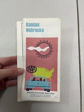 Vintage 1968-1969 AAA Road Map Kansas and Nebraska picture