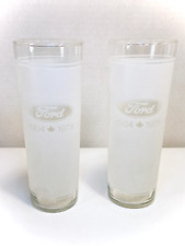SALE RARE Ford 1979 Vintage Frosted Glasses Auto Collectible By Federal Glass picture