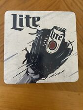 New 100 Miller Lite Baseball Mitt Beer Coasters Great Taste, Only 96 Calorie picture