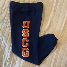 US Coast Guard USCG Sweatpants Vintage 90s USA Kentucky Made Medium Navy Blue picture