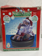 Vintage Telco Animated Bubble Blowing Santa Claus Blows Real Bubbles in Box 1995 picture