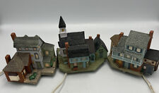 (3) Avon 1989 Early American Light-Up Village Collection 1 Church,2 Houses - EUC picture