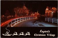 BERNVILLE Pennsylvania Advertising Postcard KOZIAR'S CHRISTMAS VILLAGE Christmas picture