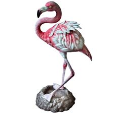 Vintage Rare Helen Boehm Signed Flamingo 40294 Wading Bird Series Retired 9”H picture
