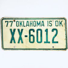 1977 United States Oklahoma Oklahoma County Passenger License Plate XX-6012 picture