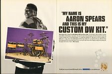 2007 2pg Print Ad of DW Drum Workshop Collector's Series Kit Aaron Spears Usher picture
