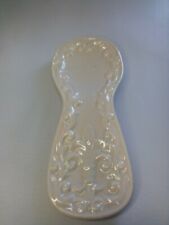 Rare Drake Design Ivory Spoon Rest Fleur De Li Chipped picture