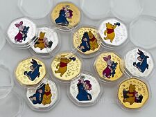Disney - Winnie The Pooh And Friends Commemorative 50p Shaped Coins Collectables picture