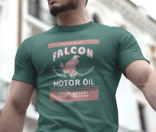 ON SALE: Cool Vintage FALCON Motor Oil Can Silk Screened Graphic T-Shirt picture