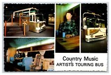 Country Music Artist Touring Bus Multiview UNP Continental Chrome Postcard T9 picture