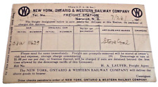 1914 NEW YORK ONTARIO & WESTERN NYO&W FREIGHT SHIPMENT POST CARD NORWICH picture