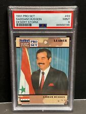 Saddam Hussein 1991 Pro Set Desert Storm RC Rookie Card #69 PSA 9 MINT picture