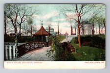 Philadelphia PA-Pennsylvania, Zoological Gardens Rustic Bridge, Vintage Postcard picture