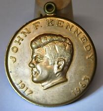1917 - 1963 JFK John Kennedy Brass Two Part Pendant Locket 