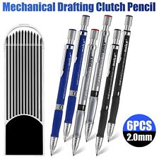 6 Pack 2.0mm Mechanical Pencil W/ 12 Pack 2B Lead Refills for Drawing Sketching picture