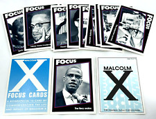RARE 1992 Malcom X Focus Cards Biographical Complete 16 Card Set Unbeatables NM picture