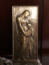 Bronze Mother Mary Baby Jesus Pendant Metal picture