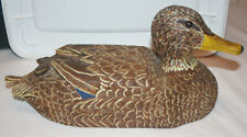 Handcarved Duck Black Duck Drake Signed by Artisan picture