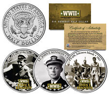 Lieutenant JOHN F KENNEDY World War II Navy JFK Half Dollar U.S. 3-Coin Set WWII picture