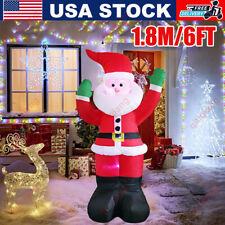 6Ft Christmas Inflatable Santa Claus Outdoor Decoration LED Light Up Xmas Yard picture