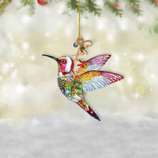 Hummingbird Christmas Ornament, Hummingbird Reindeer Ornament, Hummingbird Xmas picture