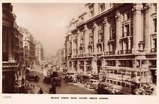 RPPC Regent Street from Oxford Circus, London, England  Posted 1938 Stamped PC picture