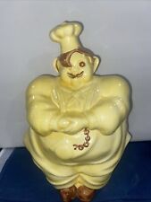 Vintage Red Wing Pottery, Yellow  Chef Pierre, Cookie Jar, Hand Painted picture