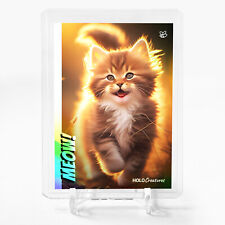 FLUFFY KITTEN Holographic Card GBC Holo Creatures #FKGH - Wow picture