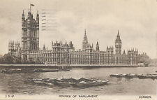Vintage 1908 HOUSES OF PARLIAMENT LONDON ENGLAND LITHO POSTCARD P1G picture