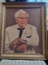 Vintage Colonel Sanders Portrait Very Rare  1950's KFC Store Advertising  picture
