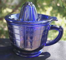 Antique 1910 - 1925 Cobalt Blue Measuring Cup Juicer / Reamer - EARLY ORIGINAL picture