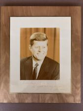 President John F Kennedy Signed Photo on Perma Plaque Presentation Photo Rare picture