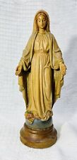 VIRGIN MARY MADONNA LADY OF GRACE ANRI SCULPTURE STATUE HAND CARVED WOODCARVING picture