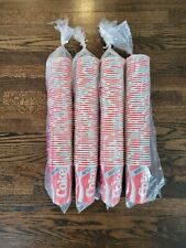 Vintage Coca Cola Coke Wax Coated Cups 16oz Cups 4 Packs of 50 (200 Total) New  picture