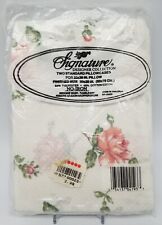 Signature Designer Collection 1990s DeadStock 2 Standard Pillowcases Pink Rose picture